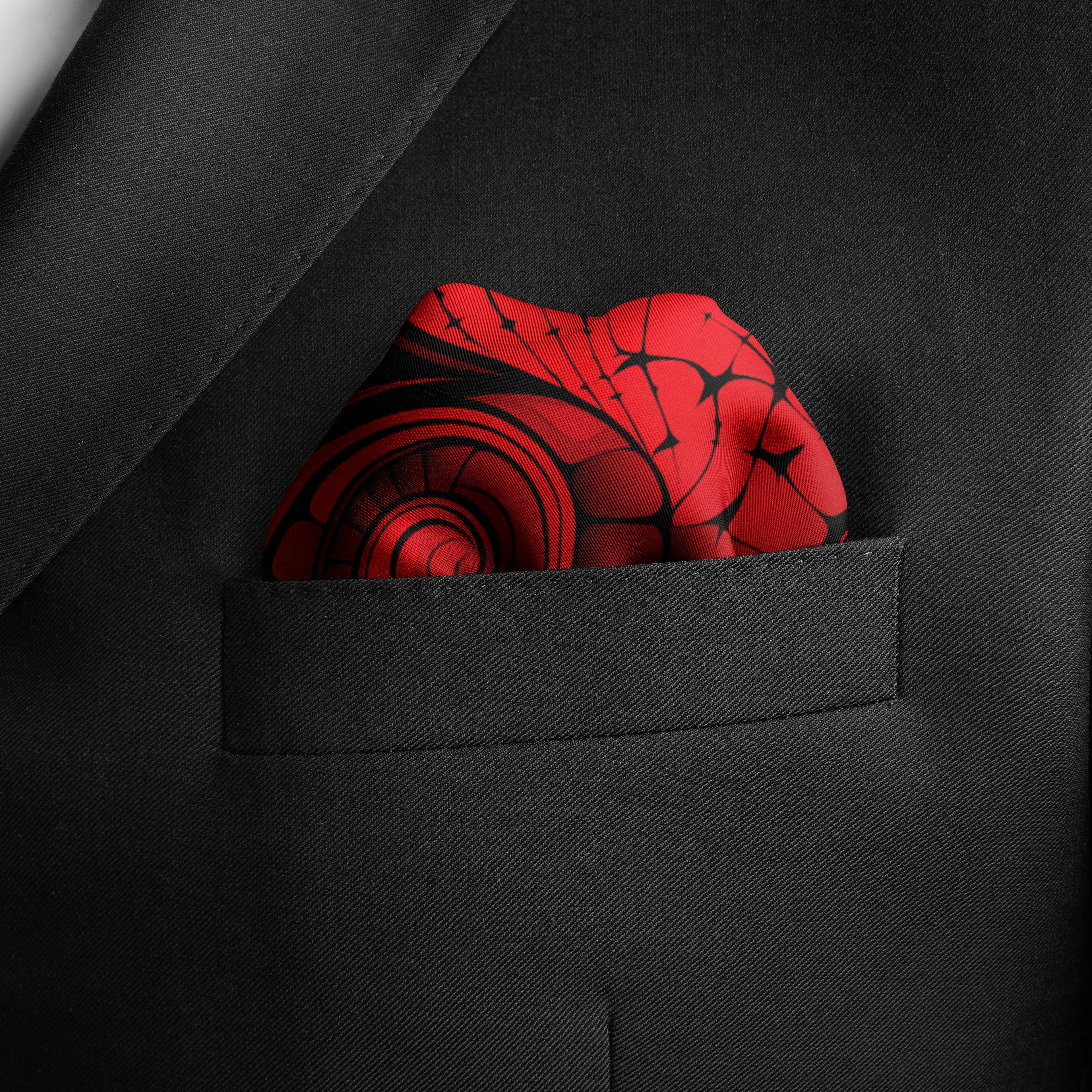 LOVE HEARTS SILK POCKET SQUARE - VALENTINE DAY COLLECTION