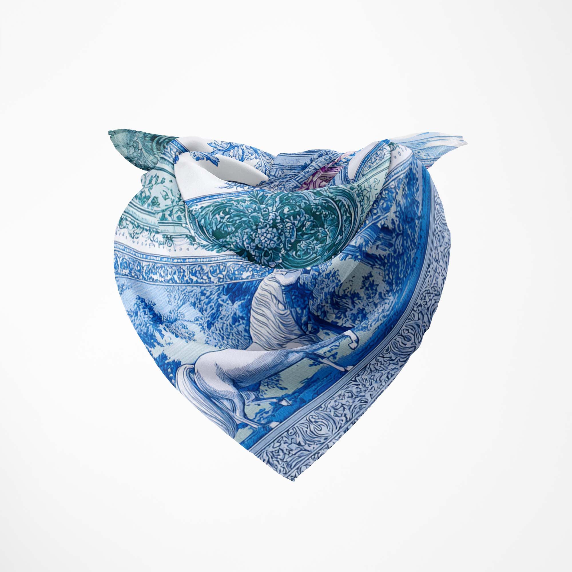 REGAL ETCHINGS SILK BANDANA