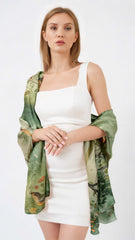 SYLVARA SILK LONG LADIES SCARF