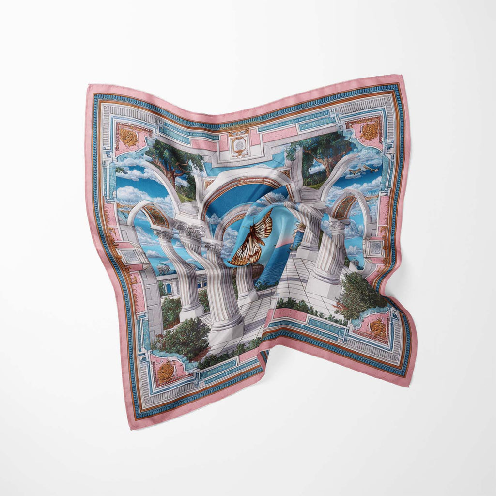 CELESTIAL COURTYARD SILK BANDANA