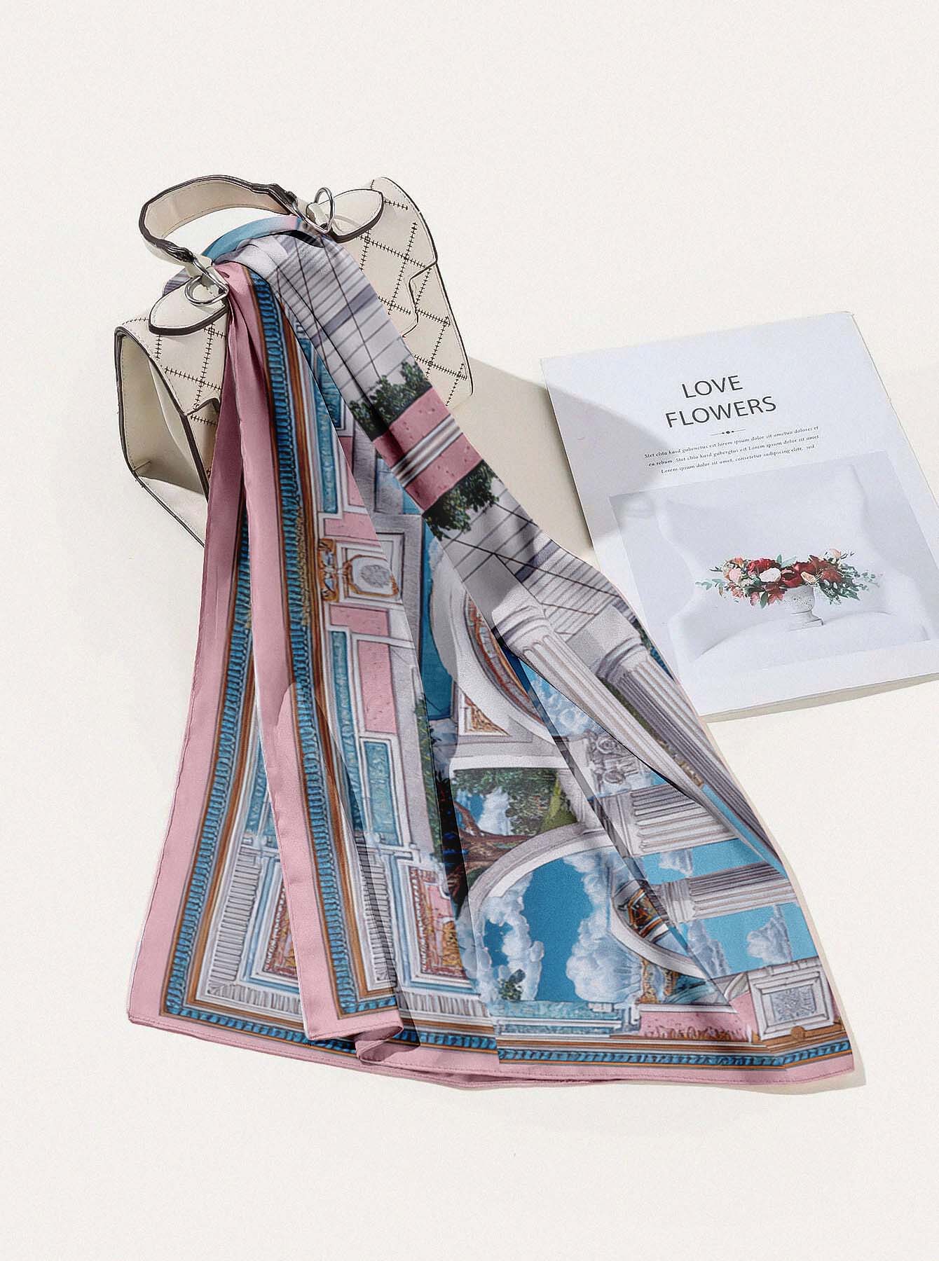 CELESTIAL COURTYARD SILK HEAD SCARF