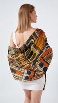 ARCHITECTURAL MOSAIC SILK LONG LADIES SCARF