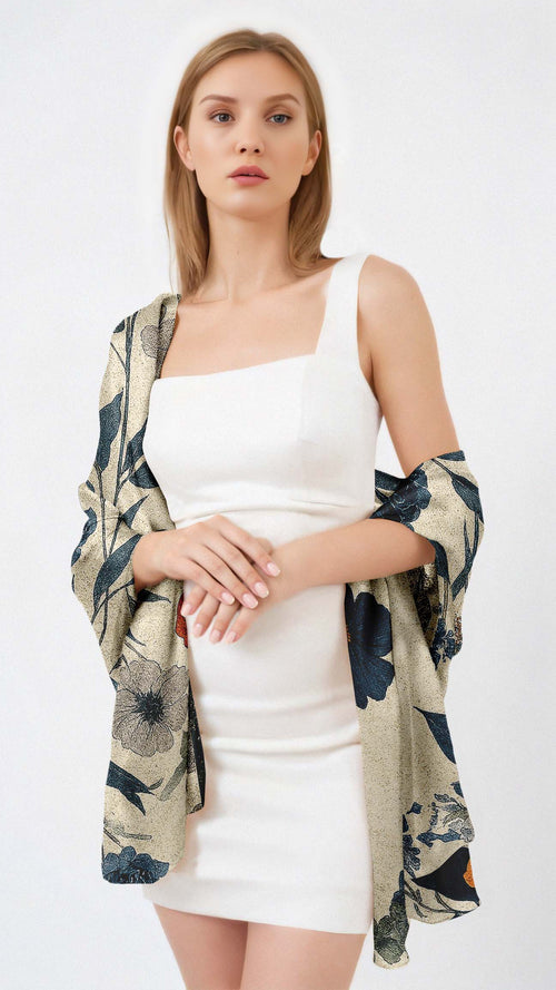 A VIBRANT MANDALA SILK LONG LADIES SCARF