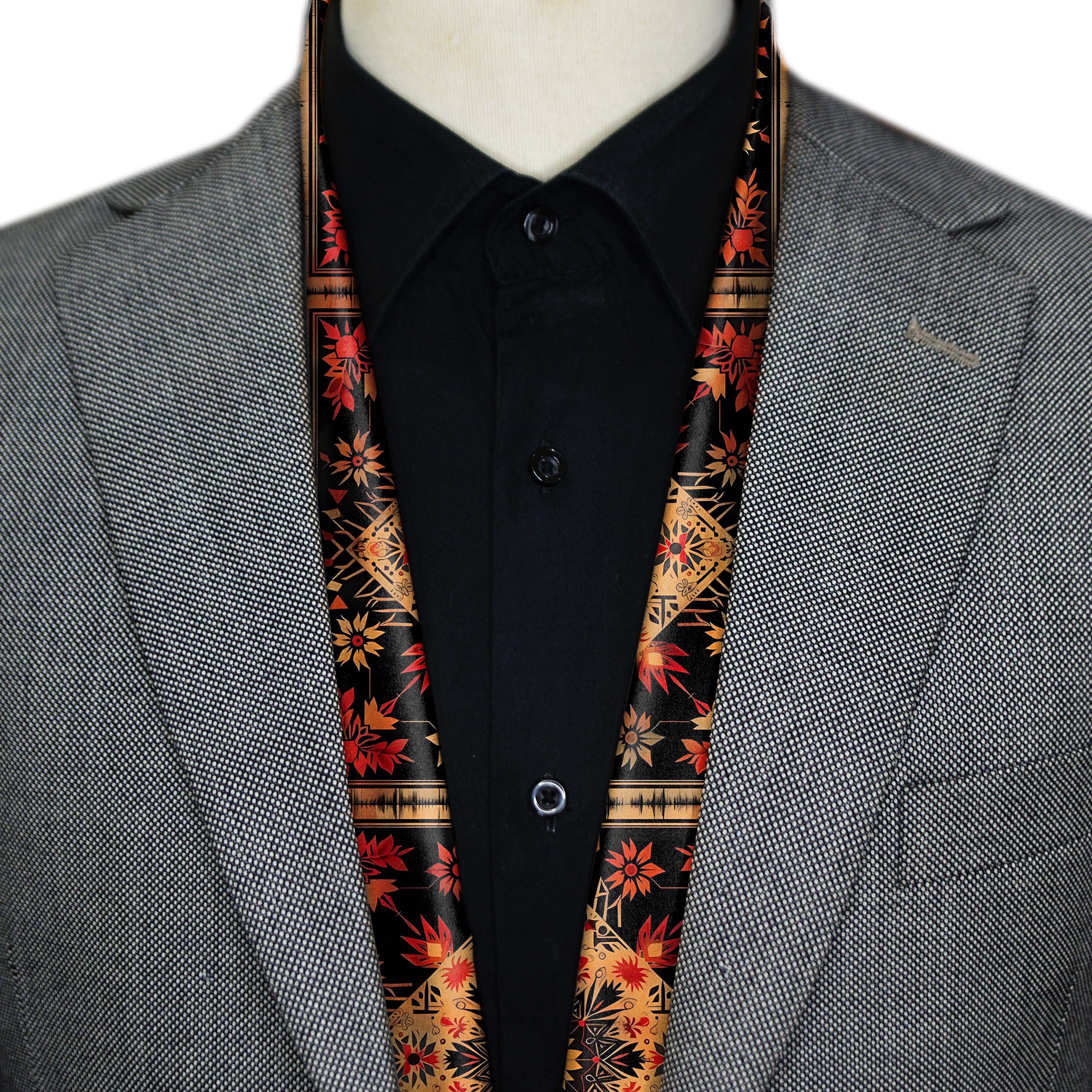 FLORAL ETHNIC ORIENTAL MEN SCARF - PREMIUM COLLECTION