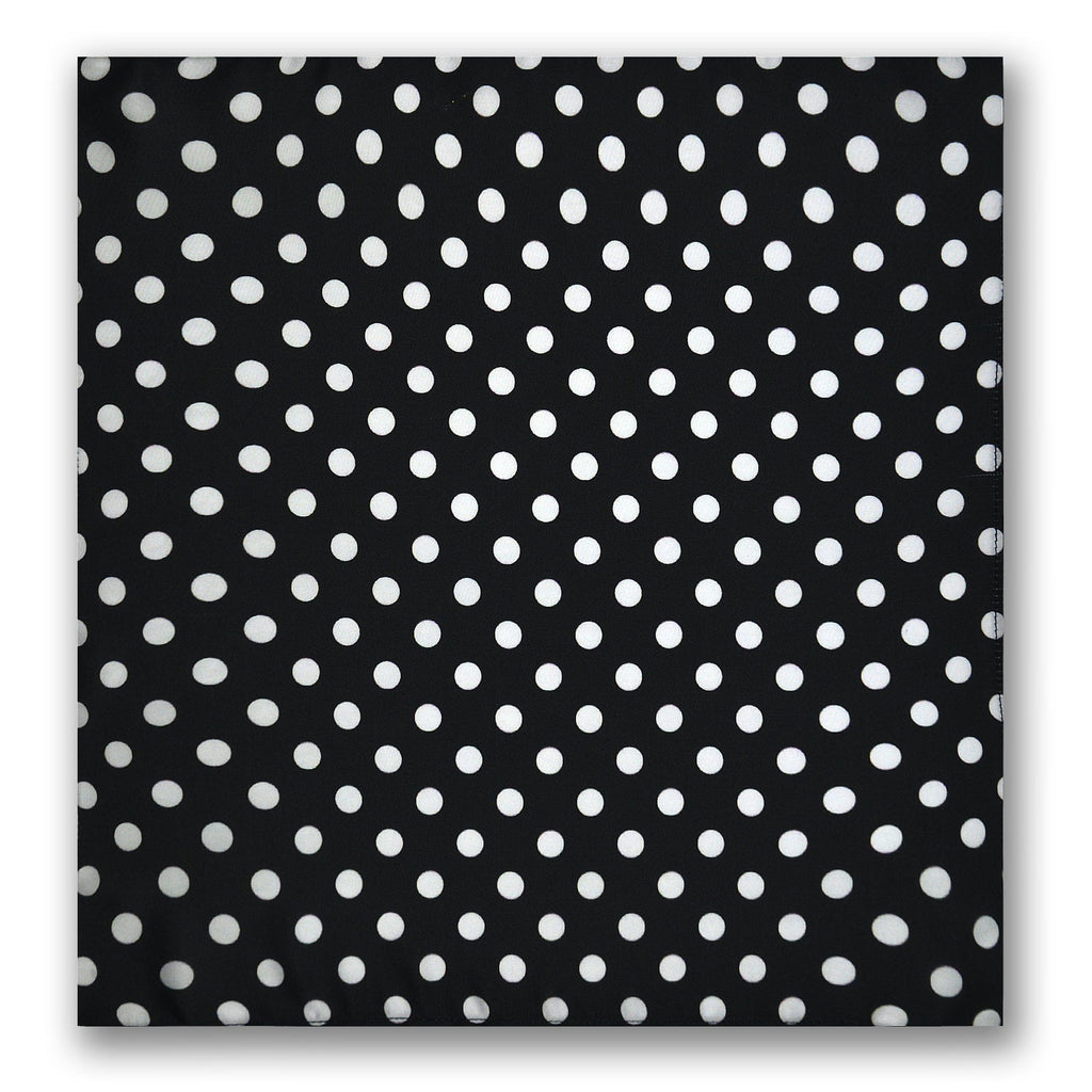 SMALL BLACK POLKA DOTS SCARF - PREMIUM COLLECTION