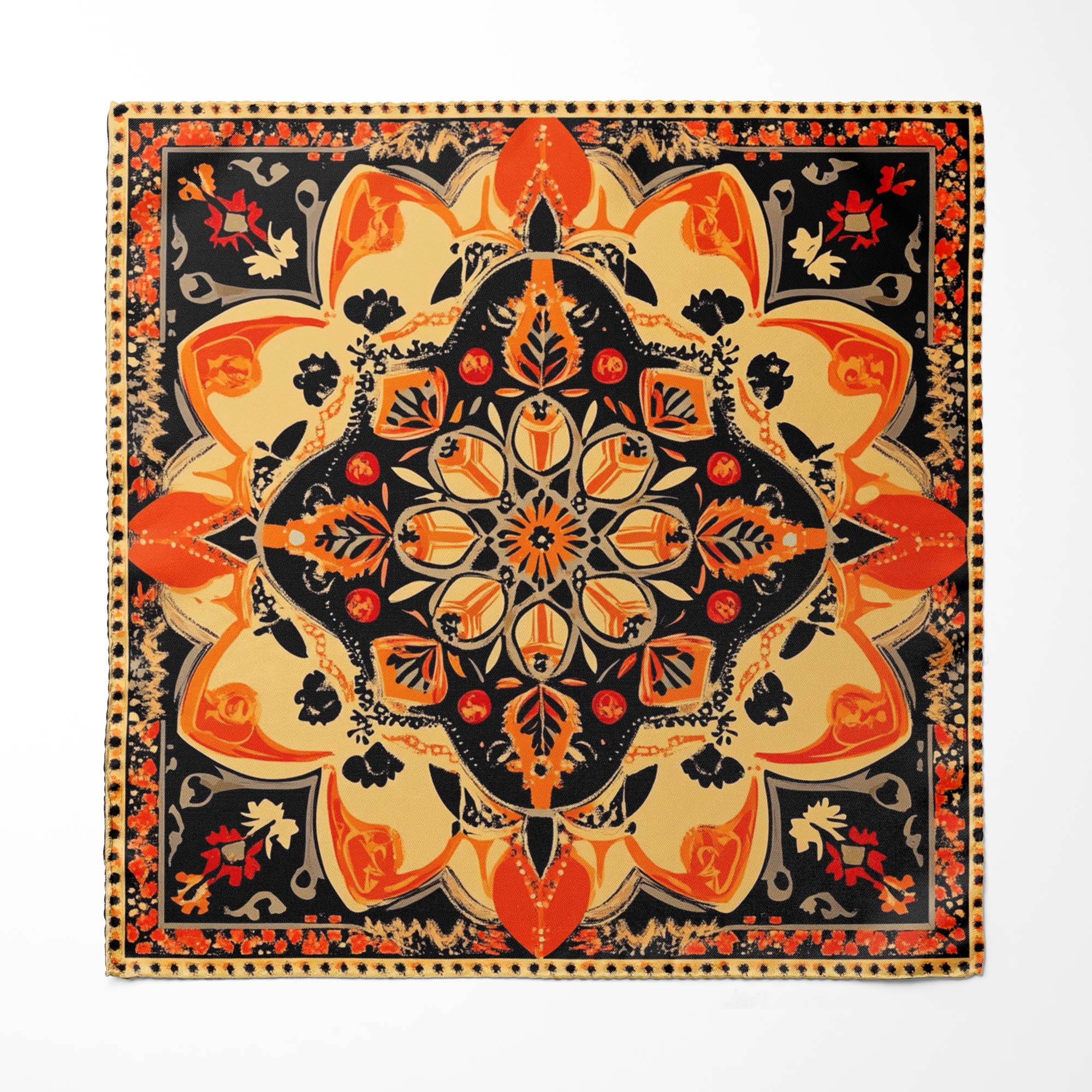 VISUAL INTERACTIVE SILK POCKET SQUARE