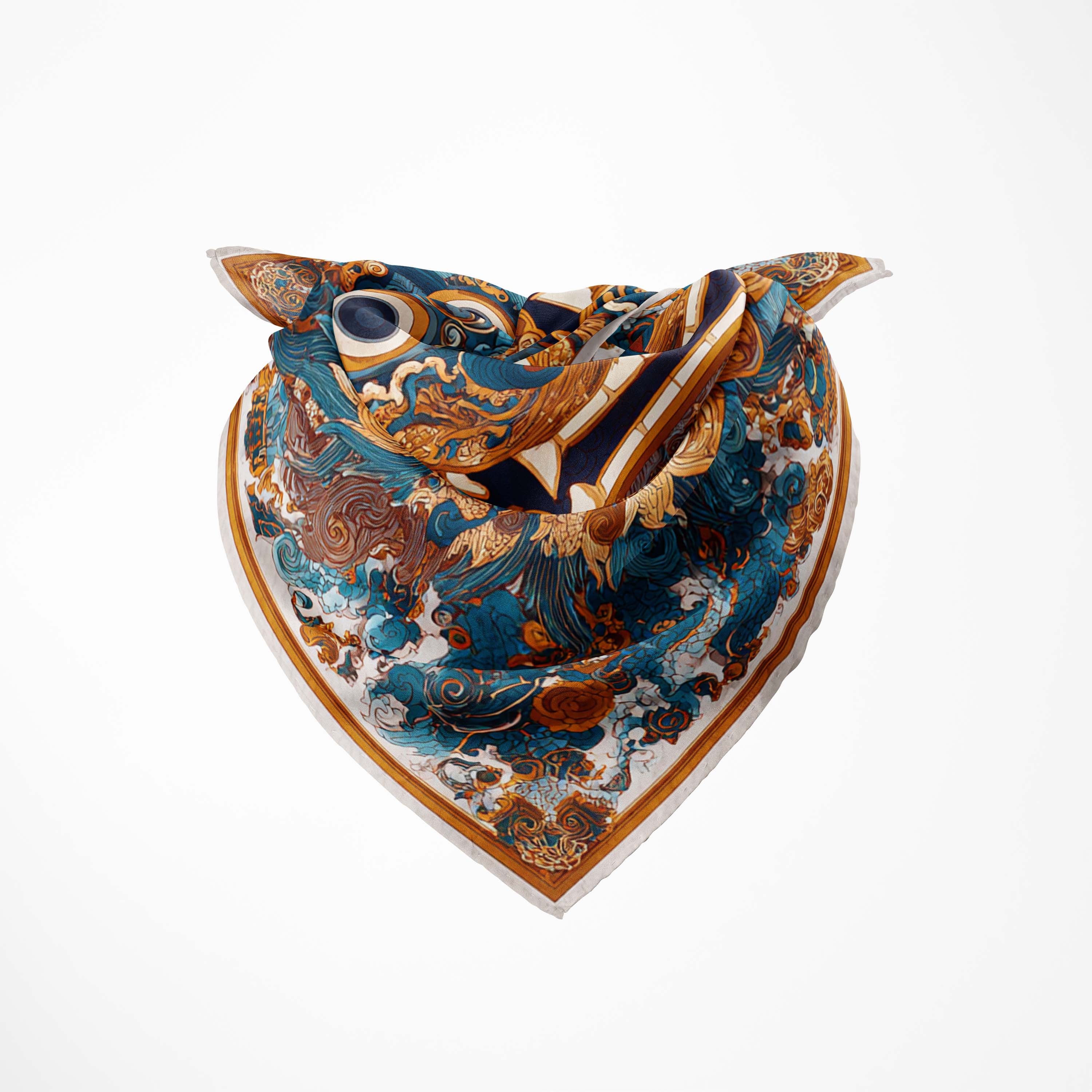 REGAL CELESTIAL DRAGON SILK BANDANA