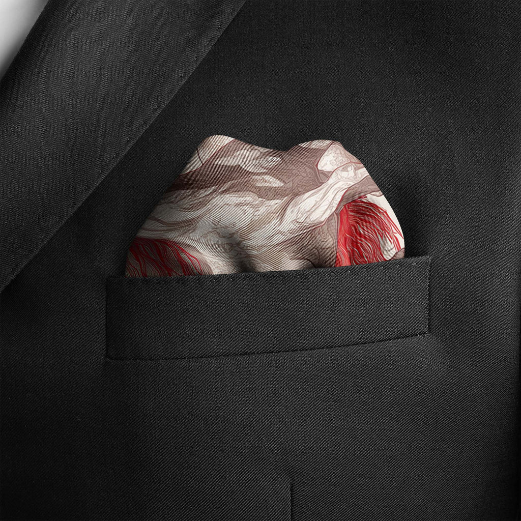 CRIMSON DOMINION SILK POCKET SQUARE