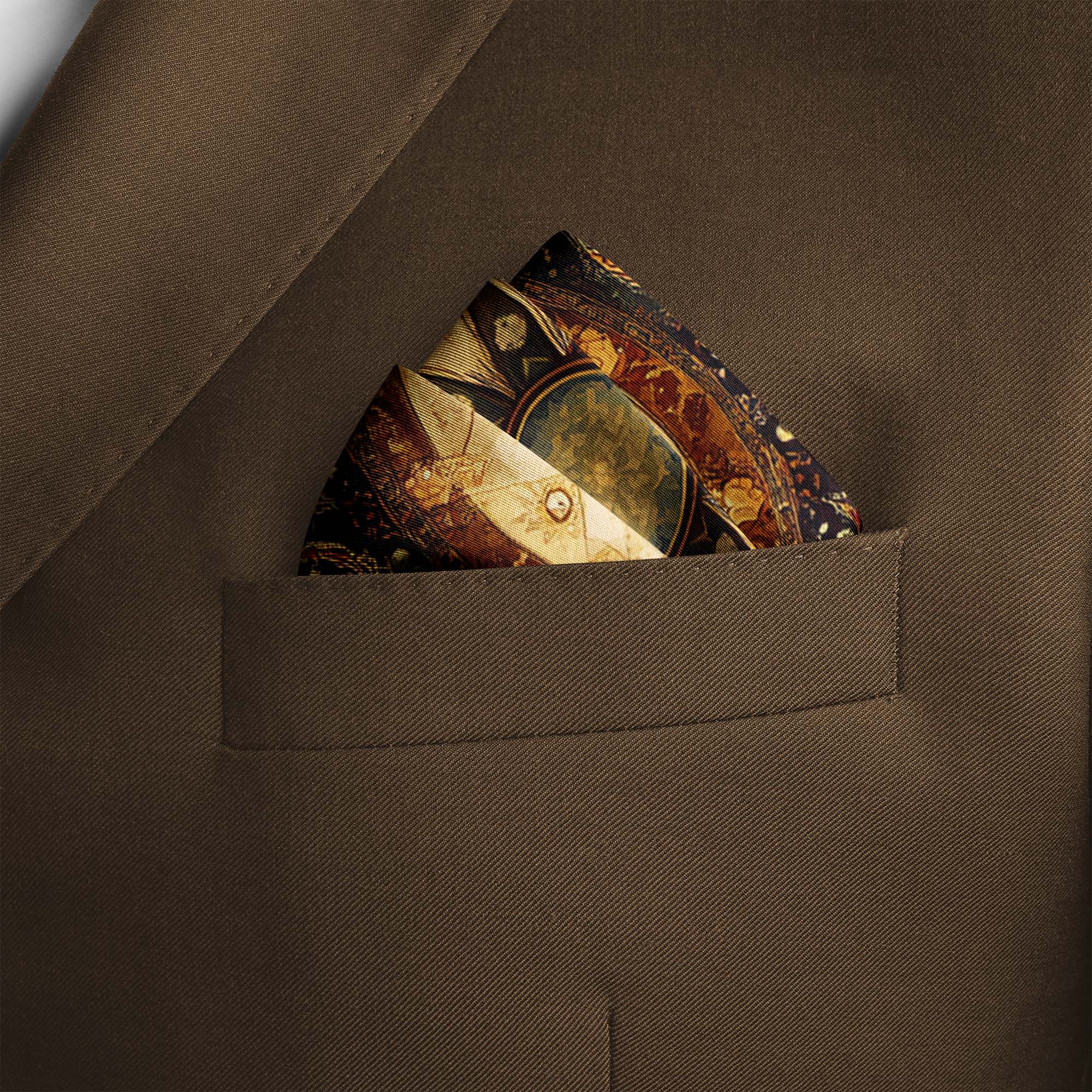 MEDIEVAL TAPESTRY SILK POCKET SQUARE