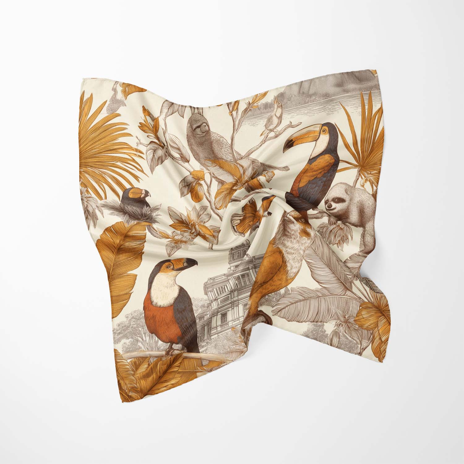 ROYAL BOTANICAL AVIARY SILK BANDANA