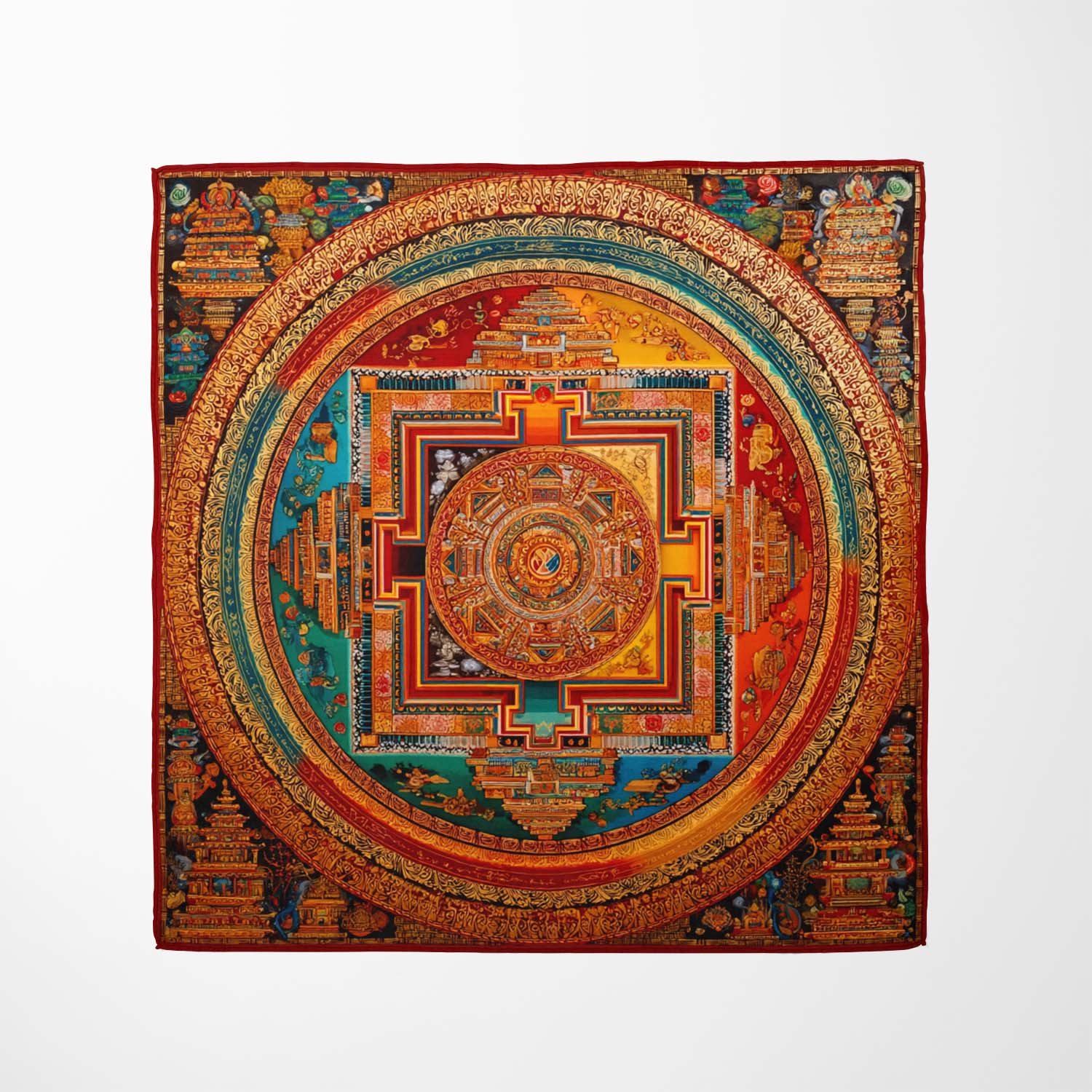 SACRED DHARMA MANDALA NECK SCARF
