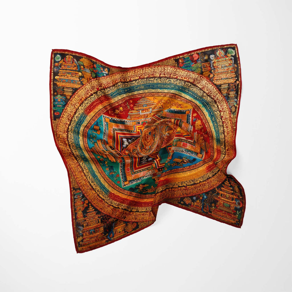 SACRED DHARMA MANDALA SILK BANDANA