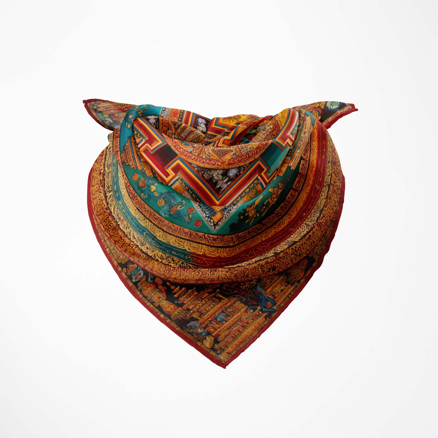 SACRED DHARMA MANDALA SILK BANDANA