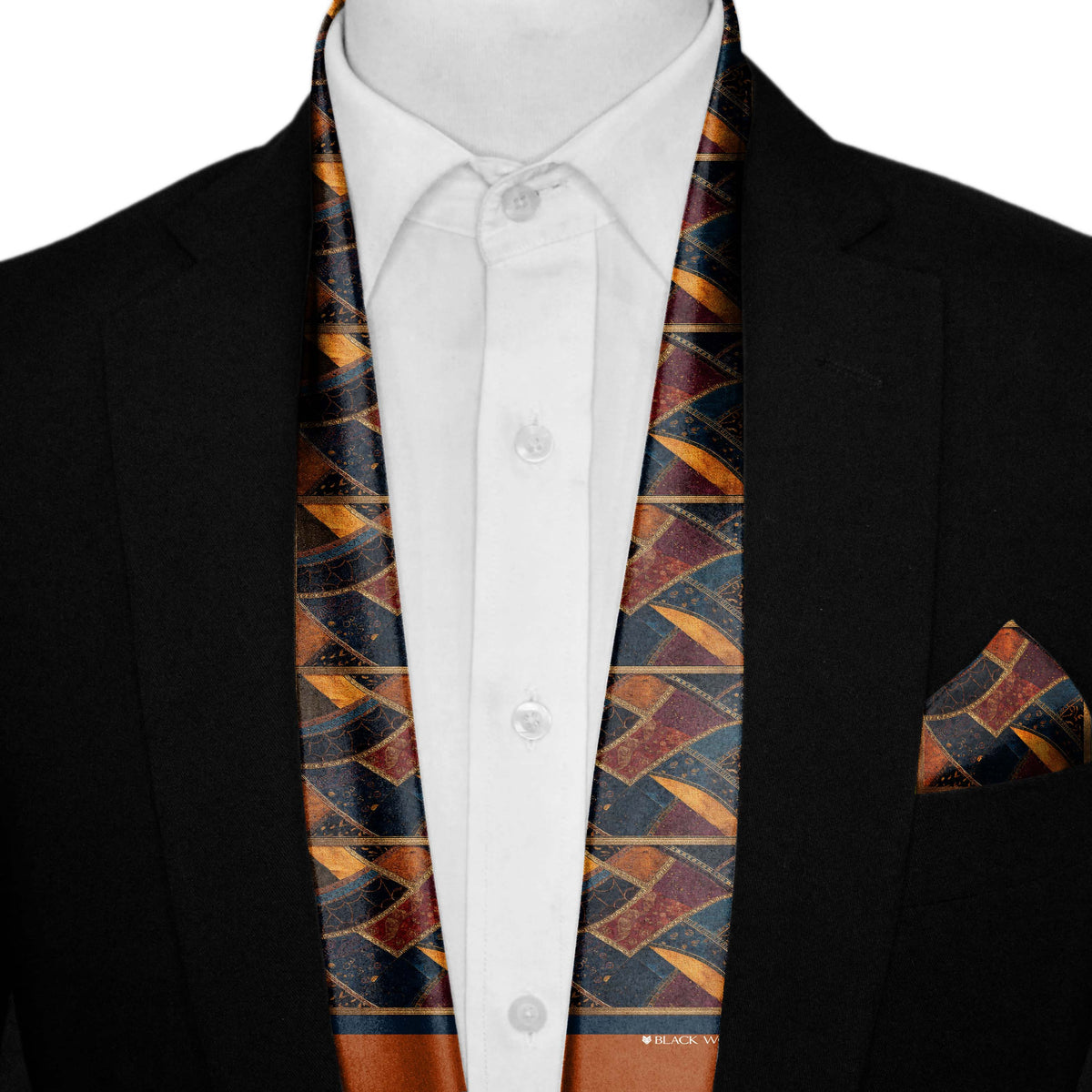 MOSAICO MEN SCARF AND POCKET SQUARE SET – PREMIUM COLLECTION