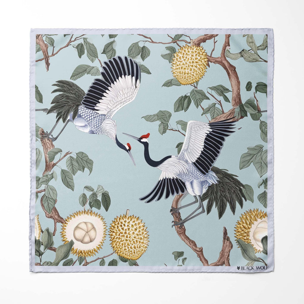 DANCING CRENIES SILK POCKET SQUARE