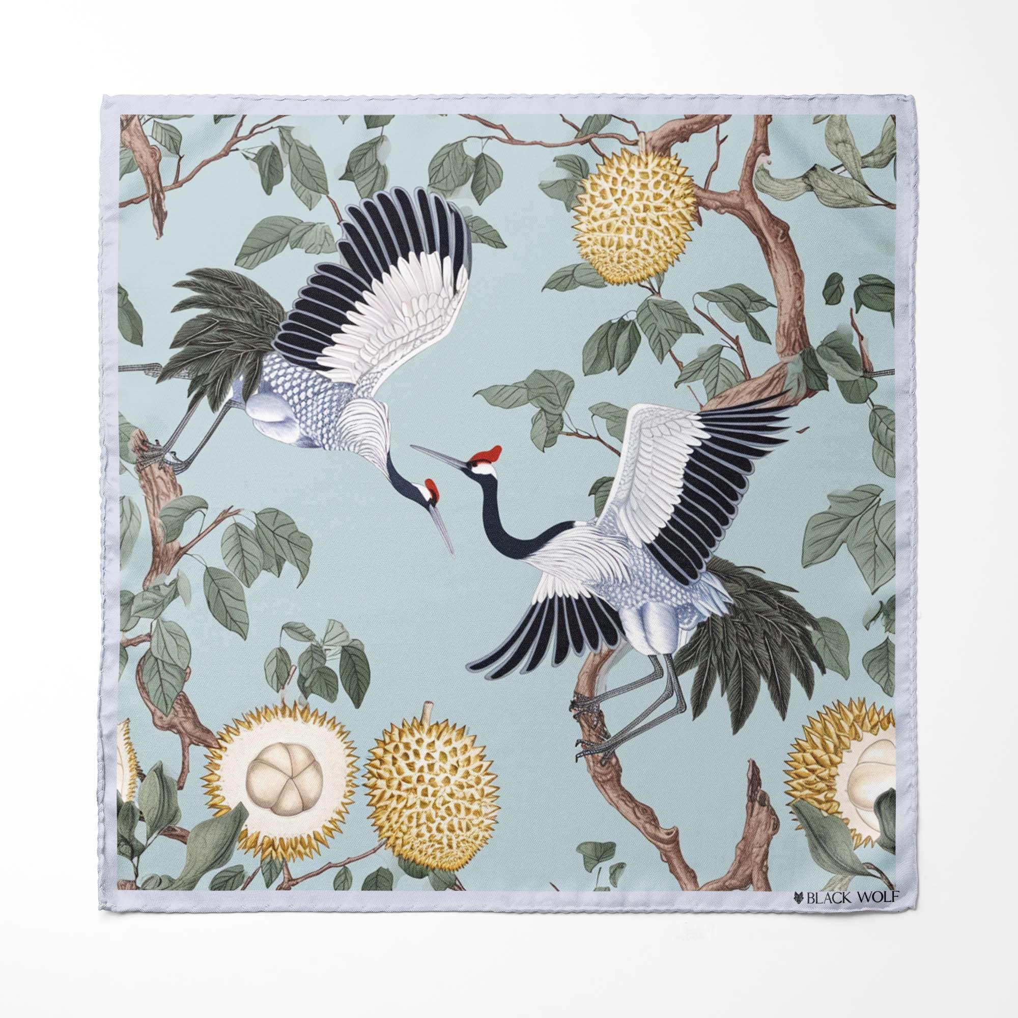 DANCING CRENIES SILK POCKET SQUARE