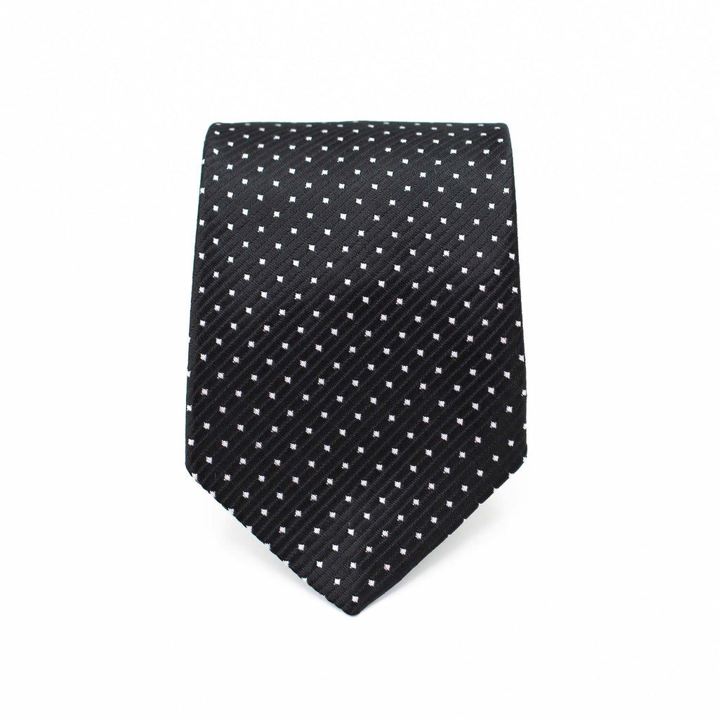 TIMELESS BLACK TIE AND POCKET SQUARE SET