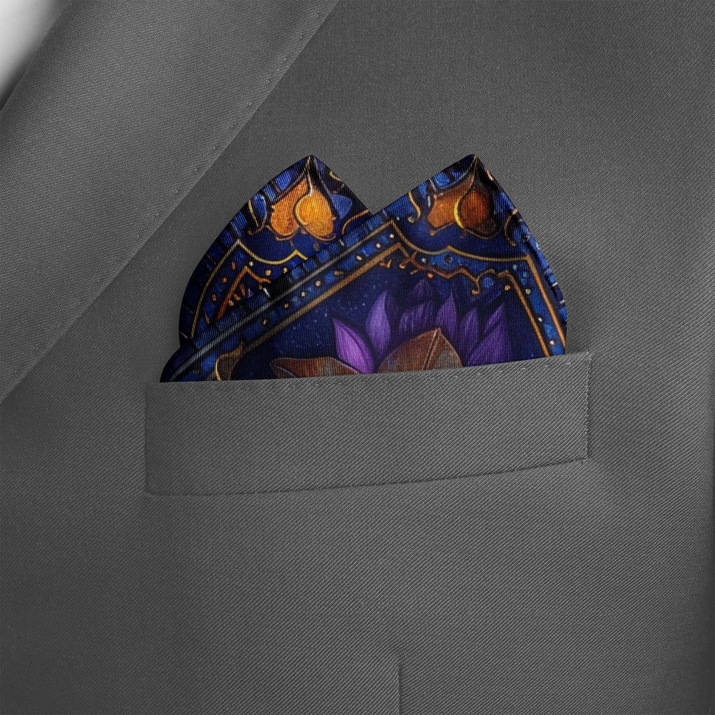 BLUE EXOTIC SILK POCKET SQUARE