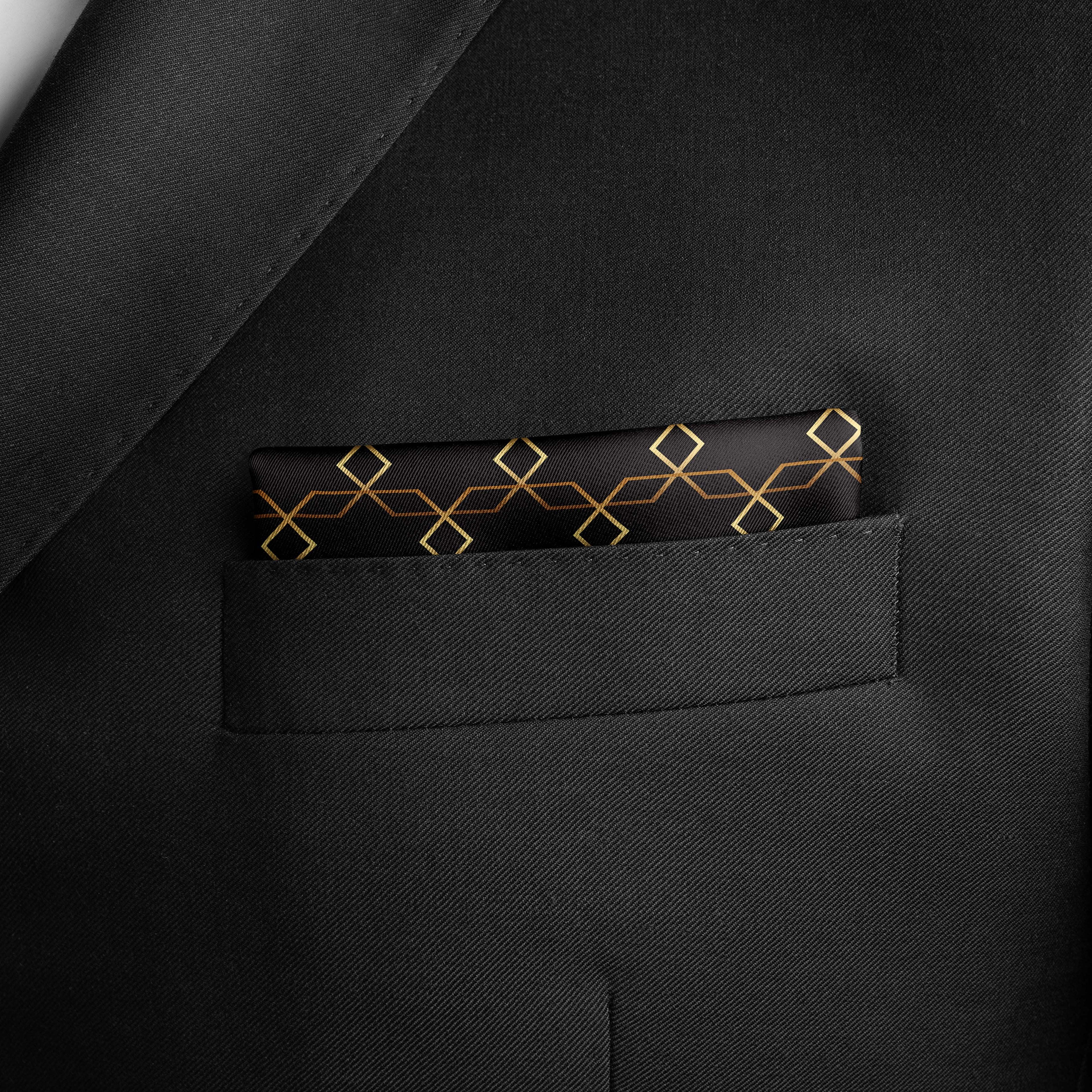 BURBERRY CHOCOLATE SILK POCKET SQUARE