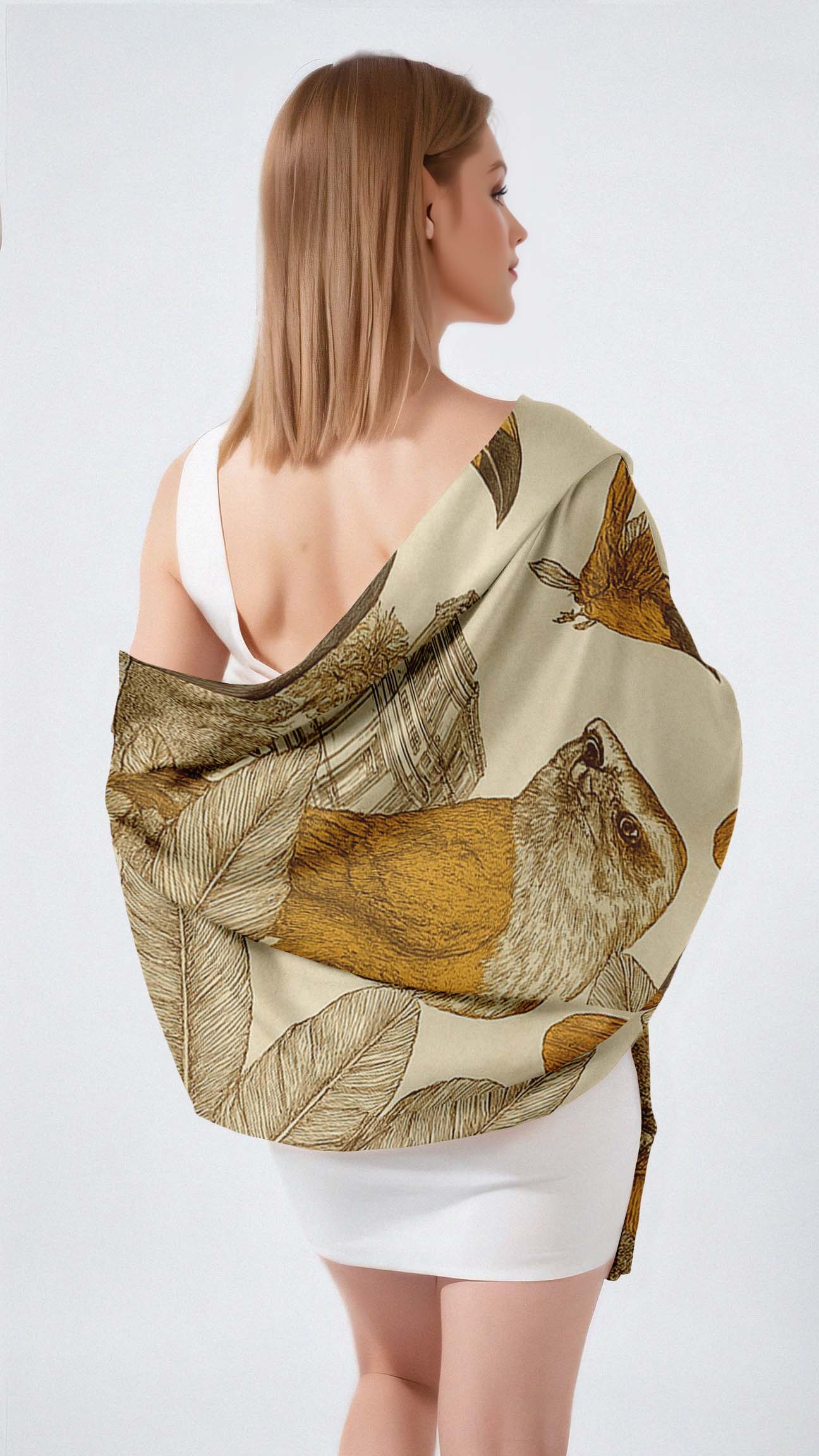 ROYAL BOTANICAL AVIARY SILK LONG LADIES SCARF