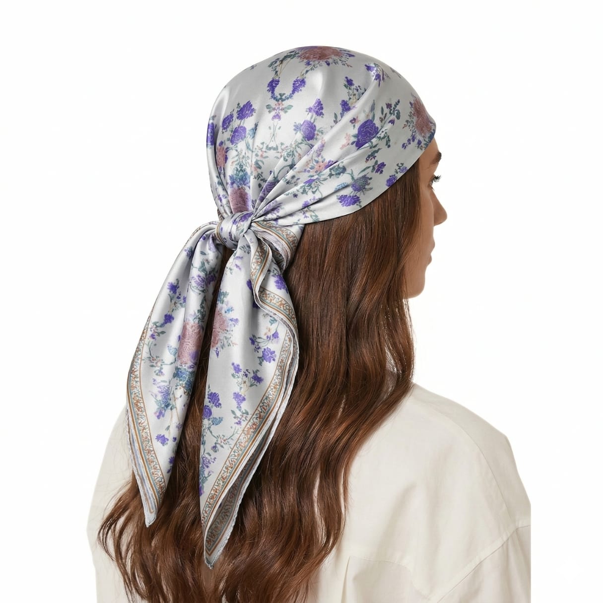 BLOSSARIA SILK HEAD SCARF