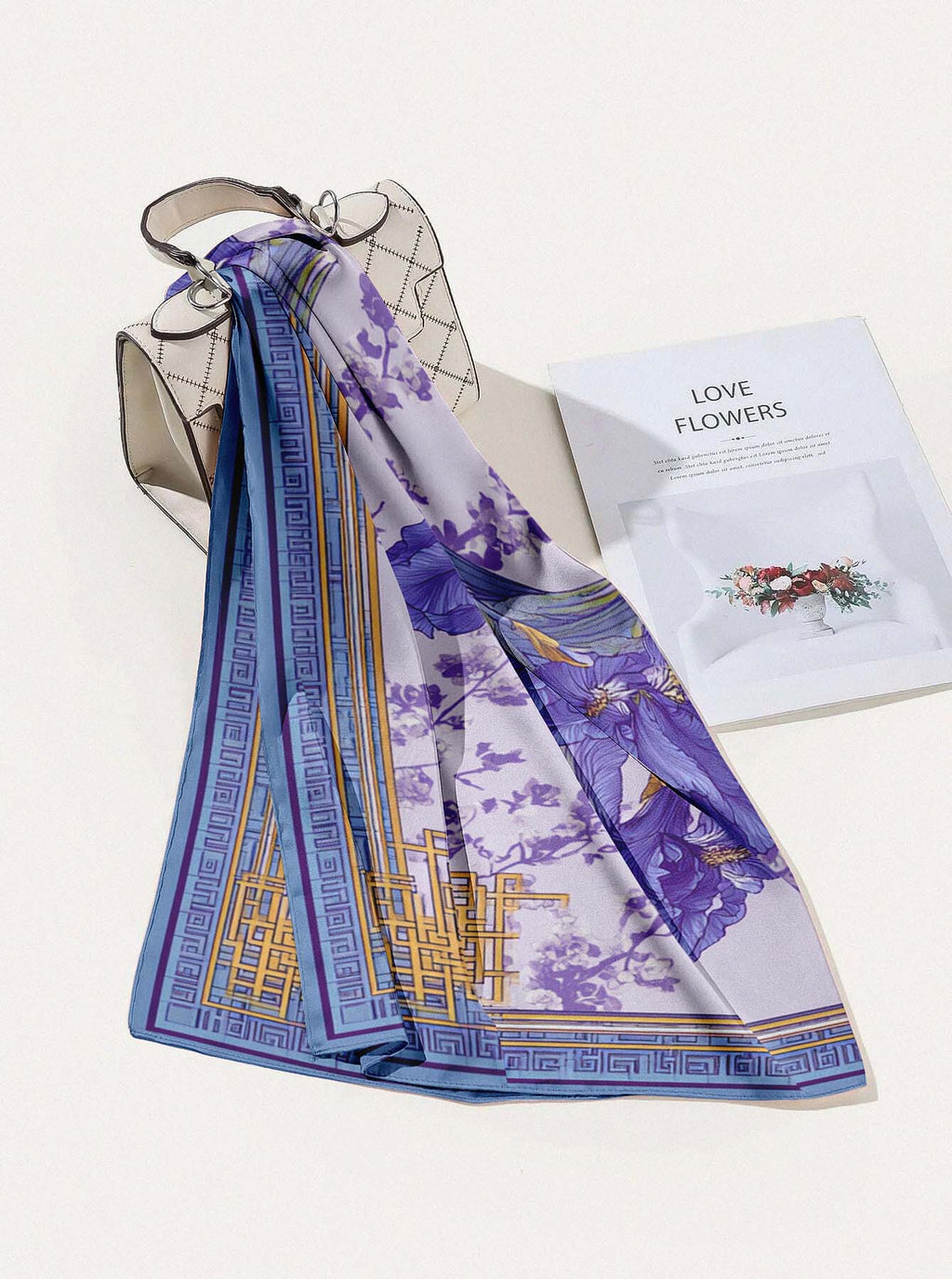 IRIS SILK HEAD SCARF