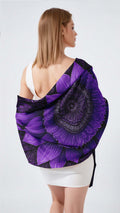 ELEGANT LAVENDER SILK LONG LADIES SCARF