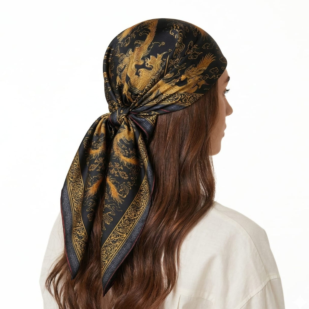 COLLIE FRONTERIZO GOLD SILK HEAD SCARF