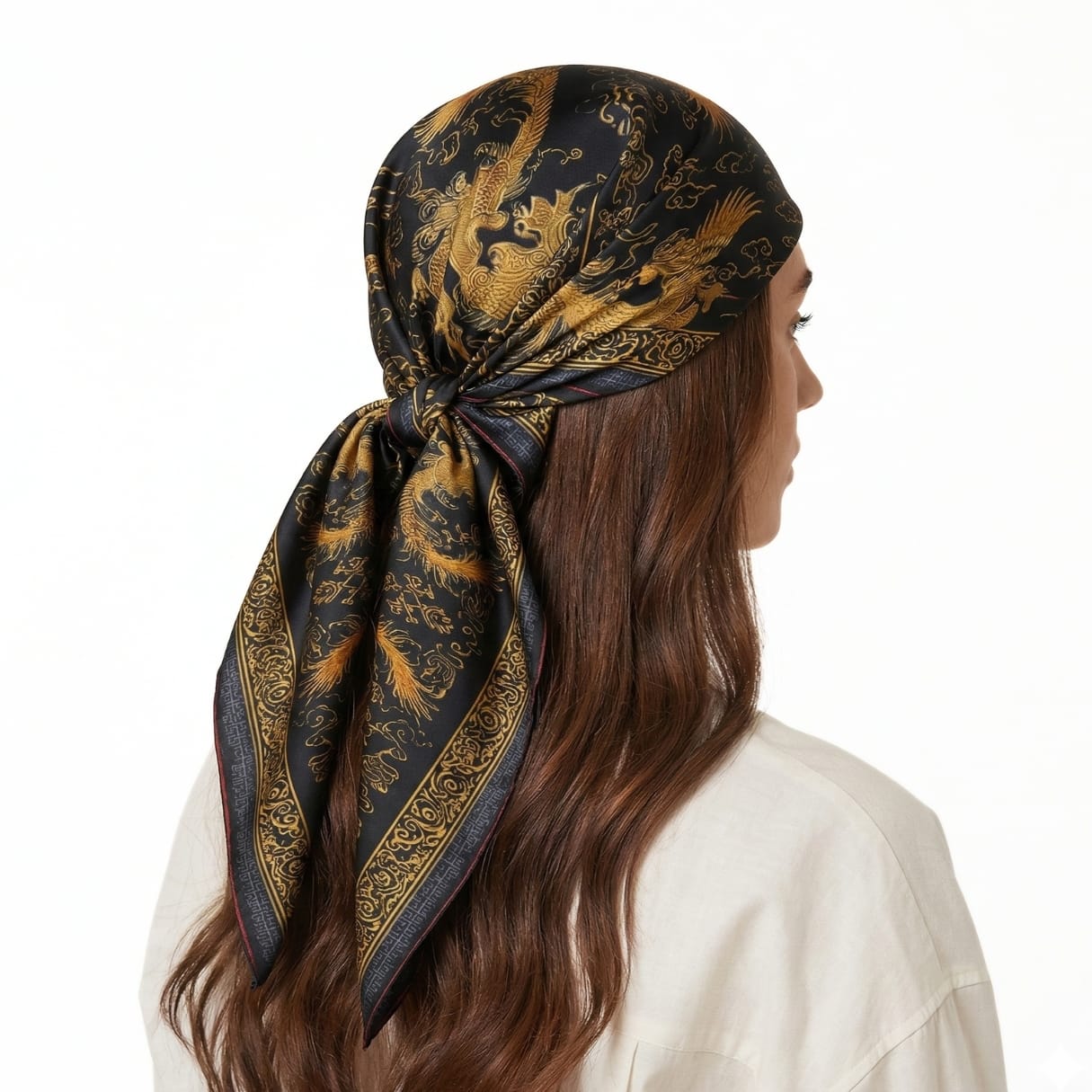 COLLIE FRONTERIZO GOLD SILK HEAD SCARF