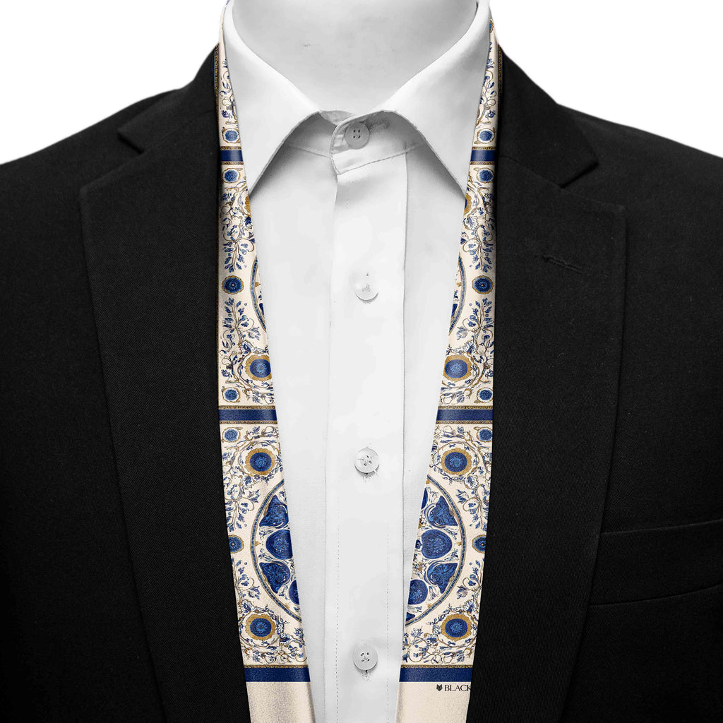 AZURE BLOOM MEN SCARF - PREMIUM COLLECTION