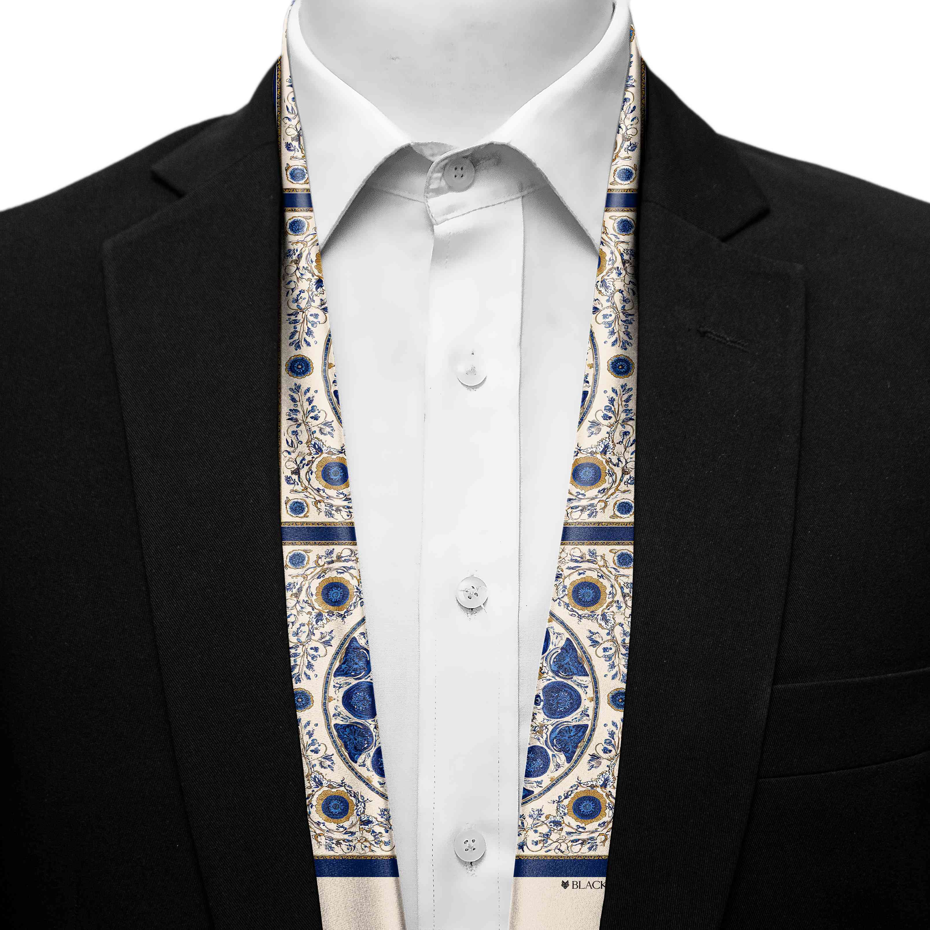 AZURE BLOOM MEN SCARF - PREMIUM COLLECTION