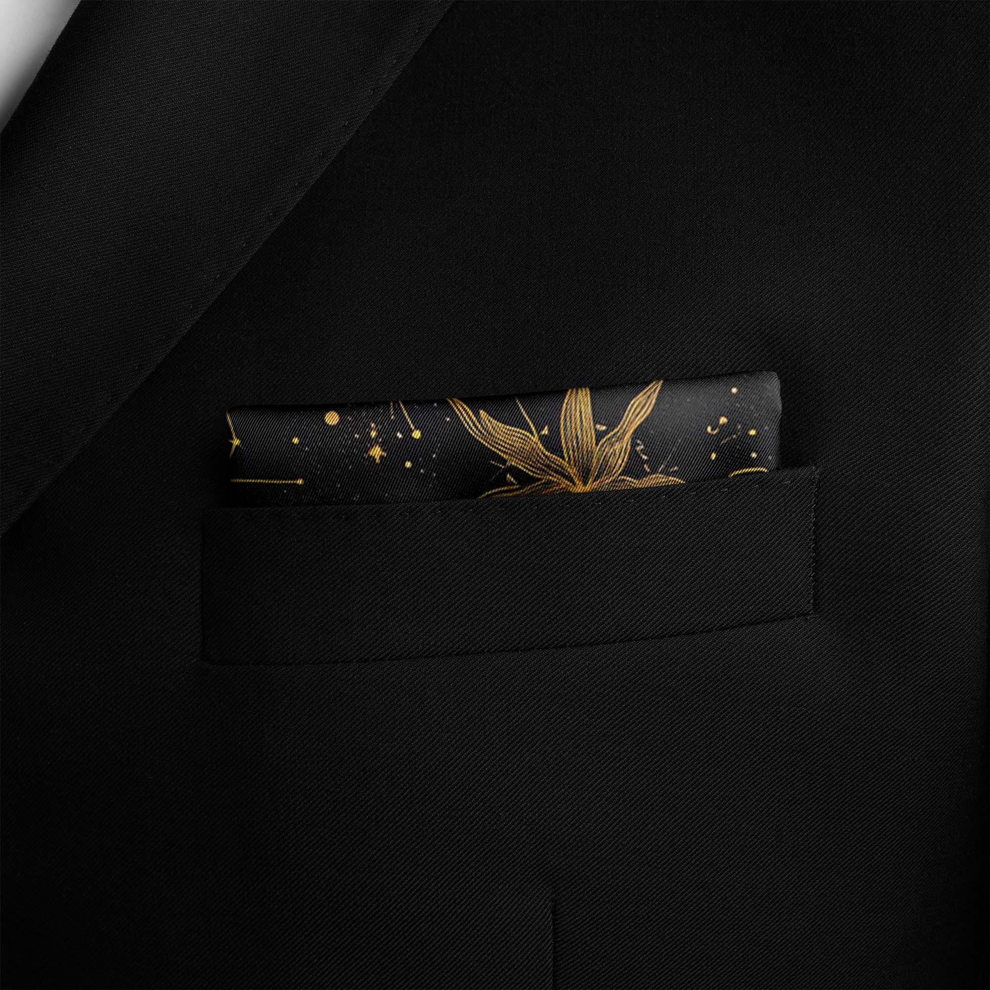 DEER SUN SILK POCKET SQUARE