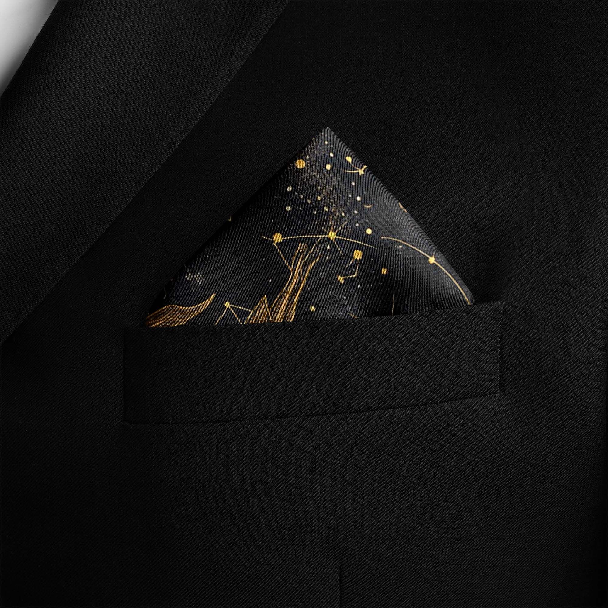 DEER SUN SILK POCKET SQUARE