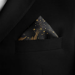 DEER SUN SILK POCKET SQUARE