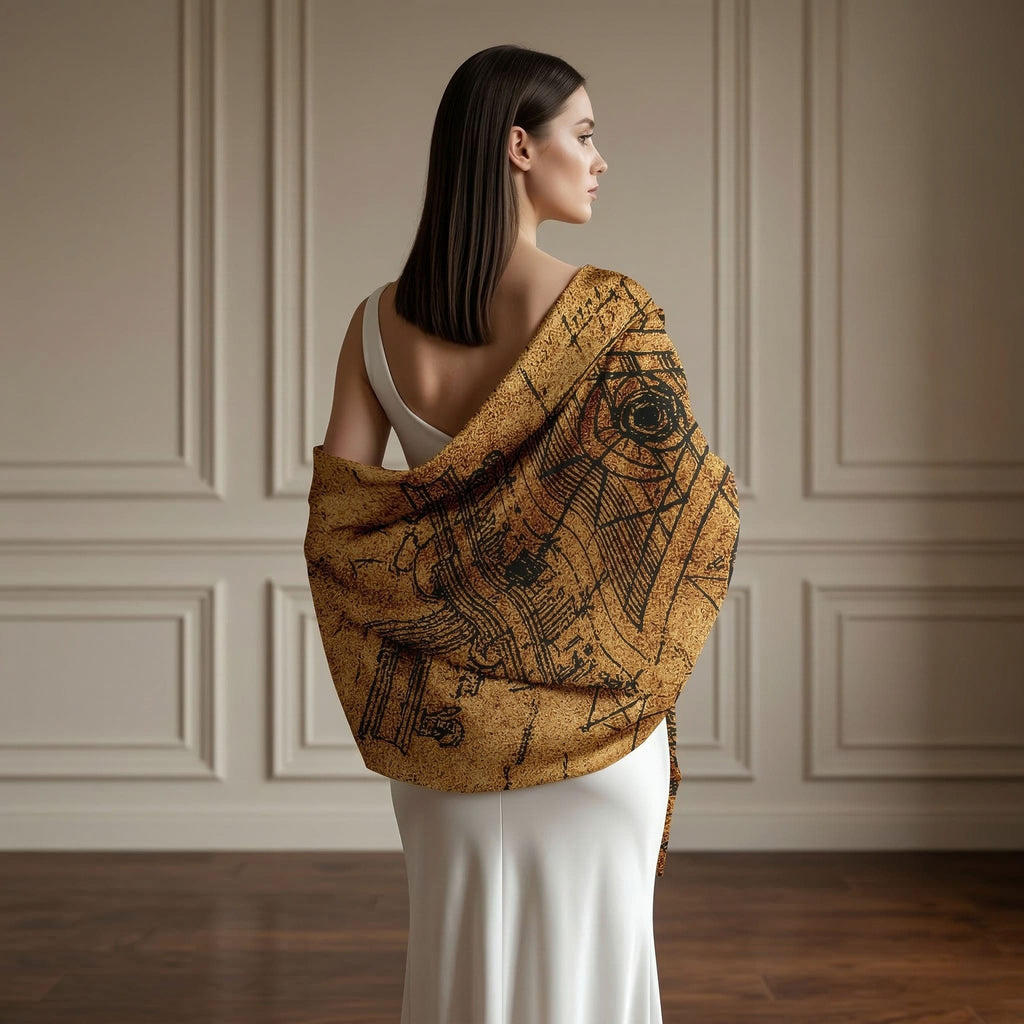 ARCANE COSMOGRAPHY SILK LONG LADIES SCARF