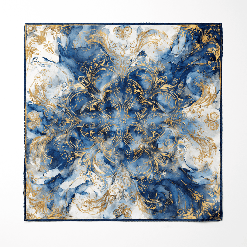 AQUILA SILK ASCOT AND POCKET SQUARE SET – PREMIUM COLLECTION
