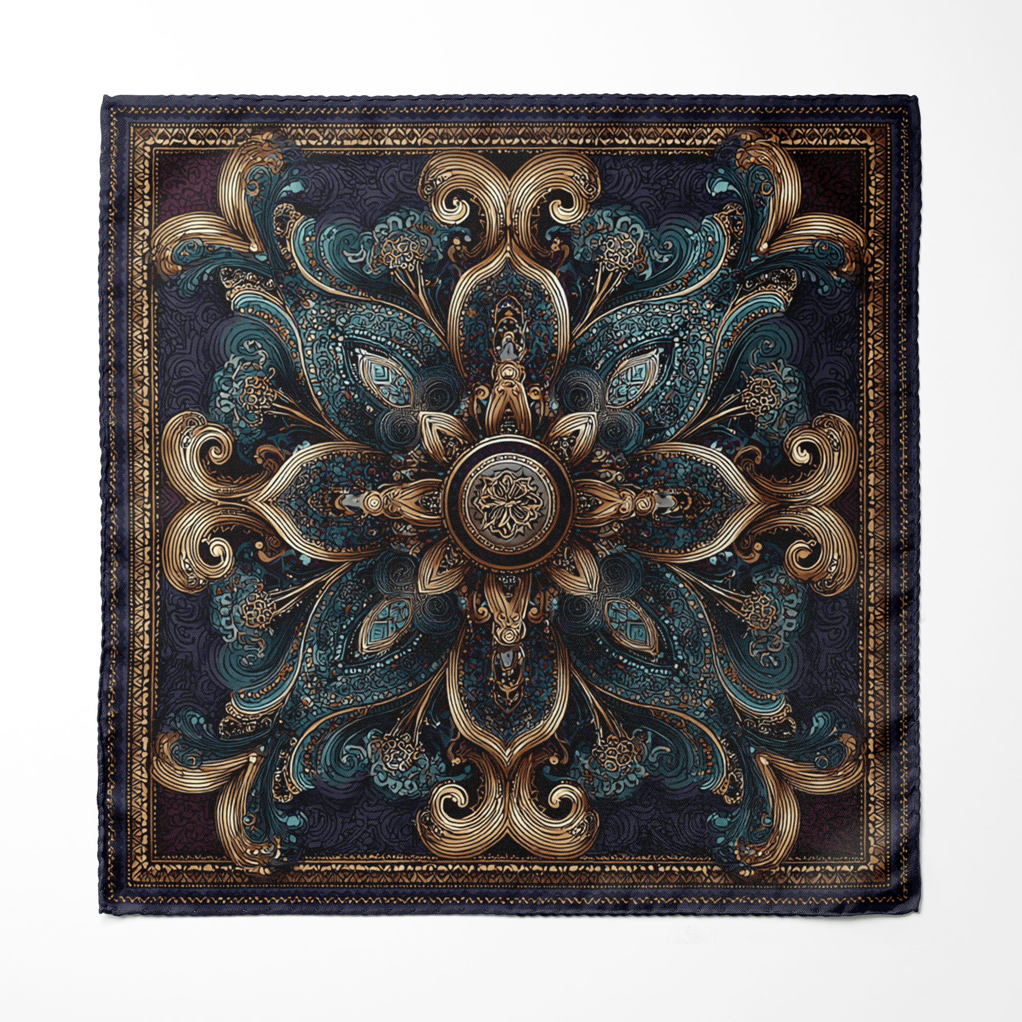 BARZIN SILK ASCOT AND POCKET SQUARE SET – PREMIUM COLLECTION
