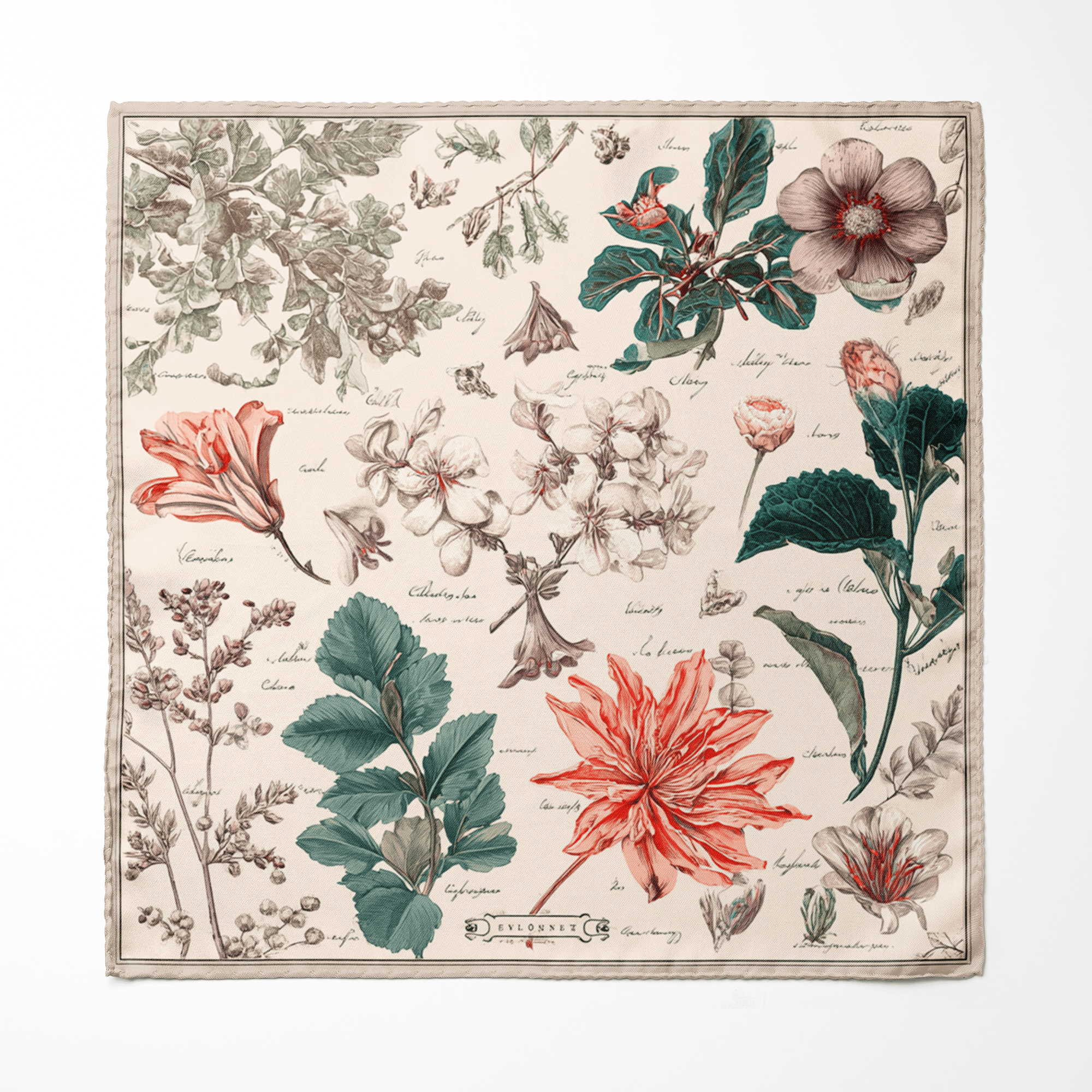 BOTANIKA SILK ASCOT AND POCKET SQUARE SET – PREMIUM COLLECTION