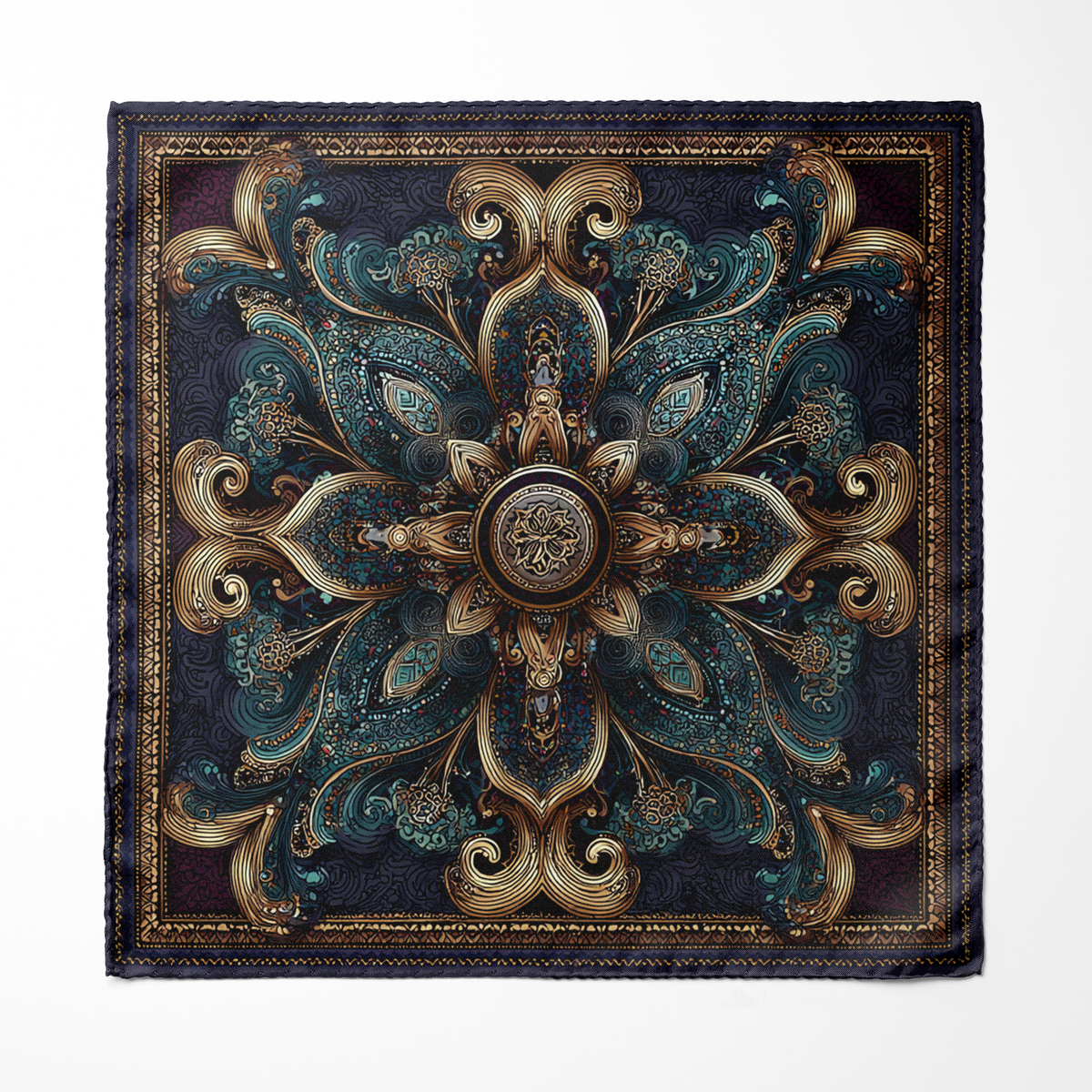 BARZIN SILK POCKET SQUARE