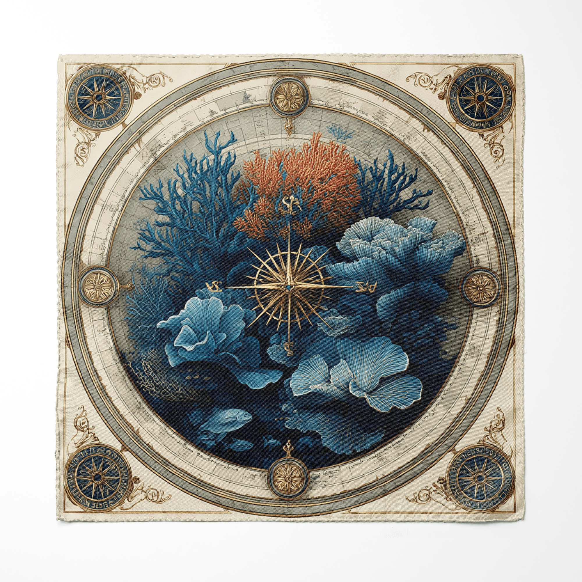 CORALIS SILK POCKET SQUARE