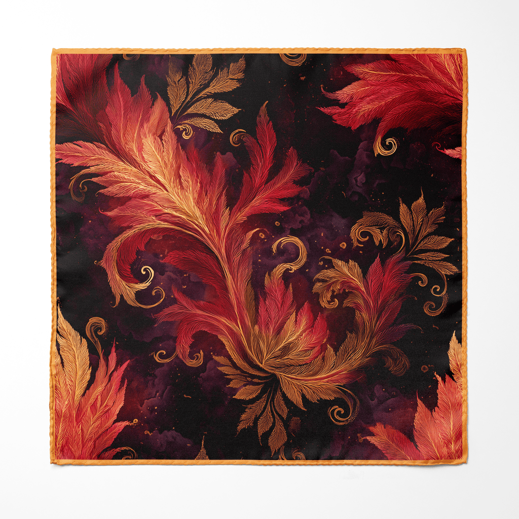 EMBER SILK ASCOT AND POCKET SQUARE SET – PREMIUM COLLECTION