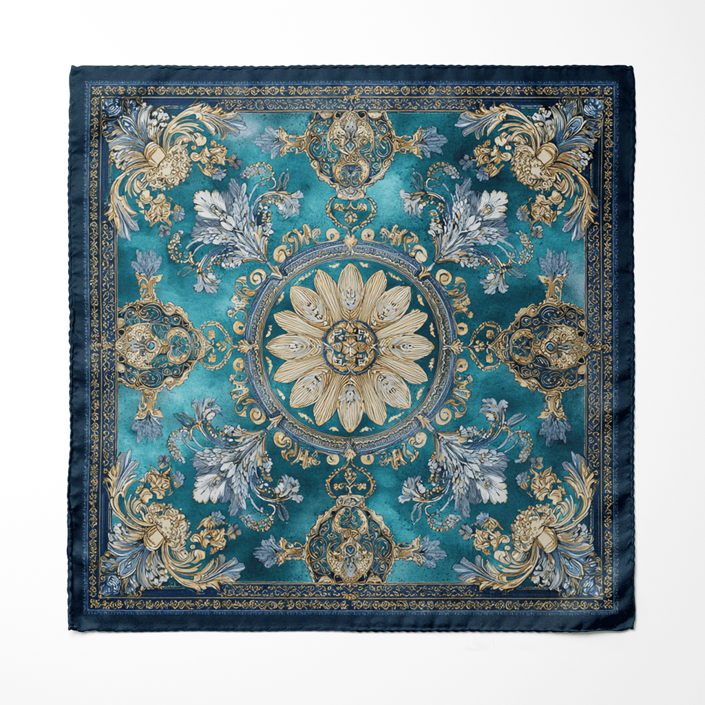 SORRENTO SILK ASCOT AND POCKET SQUARE SET – PREMIUM COLLECTION