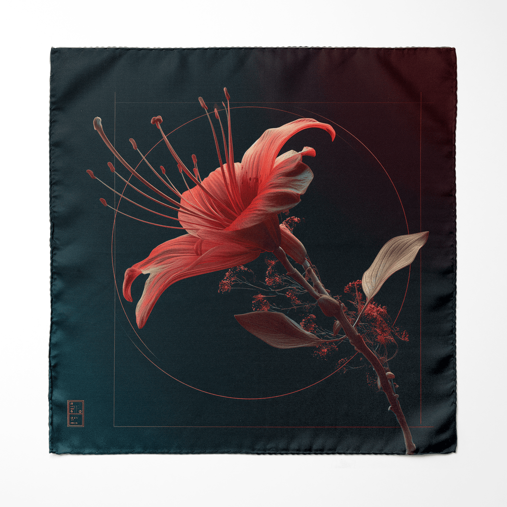 FLAREBLOOM SILK POCKET SQUARE