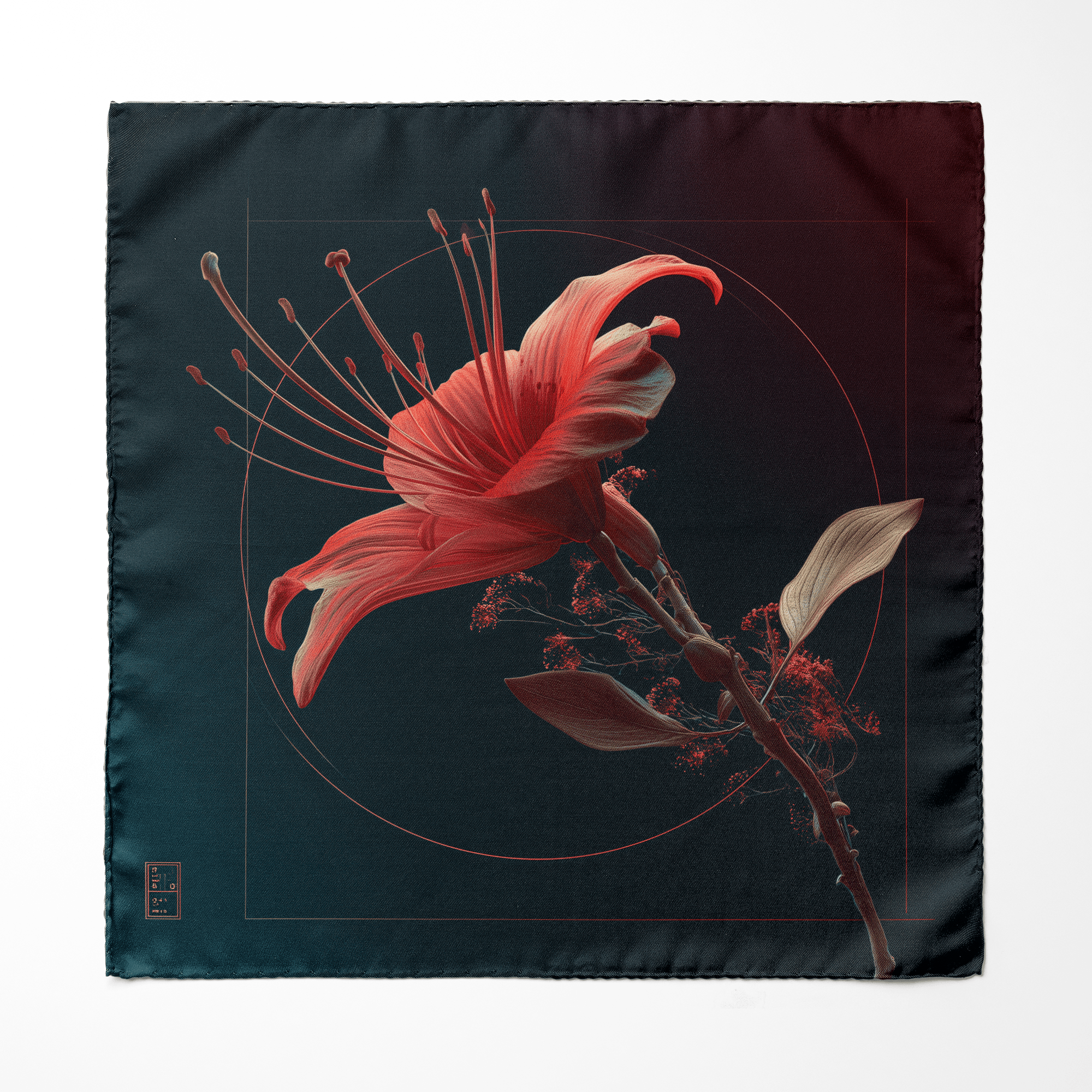 FLAREBLOOM SILK POCKET SQUARE