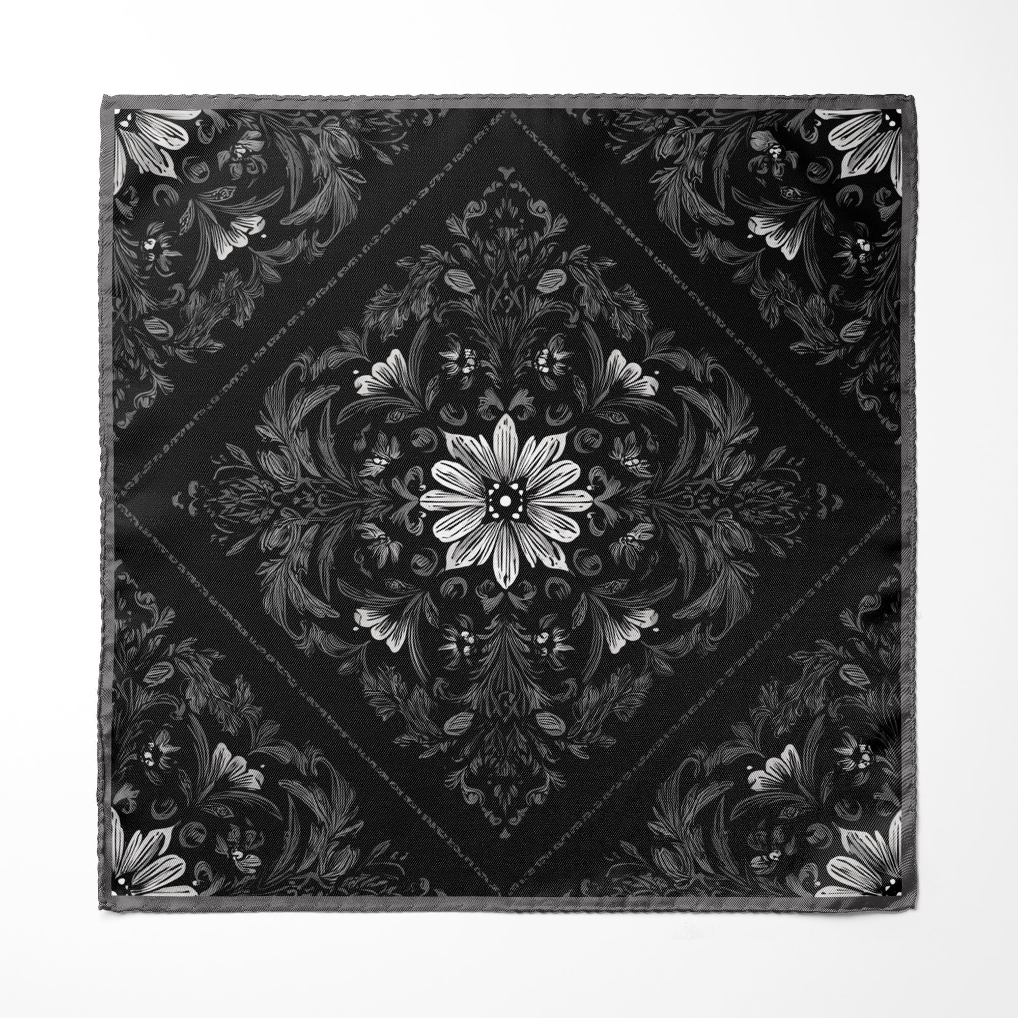 OBSIDIAN SILK POCKET SQUARE