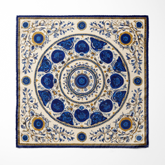 AZURE BLOOM MEN SCARF AND POCKET SQUARE SET – PREMIUM COLLECTION