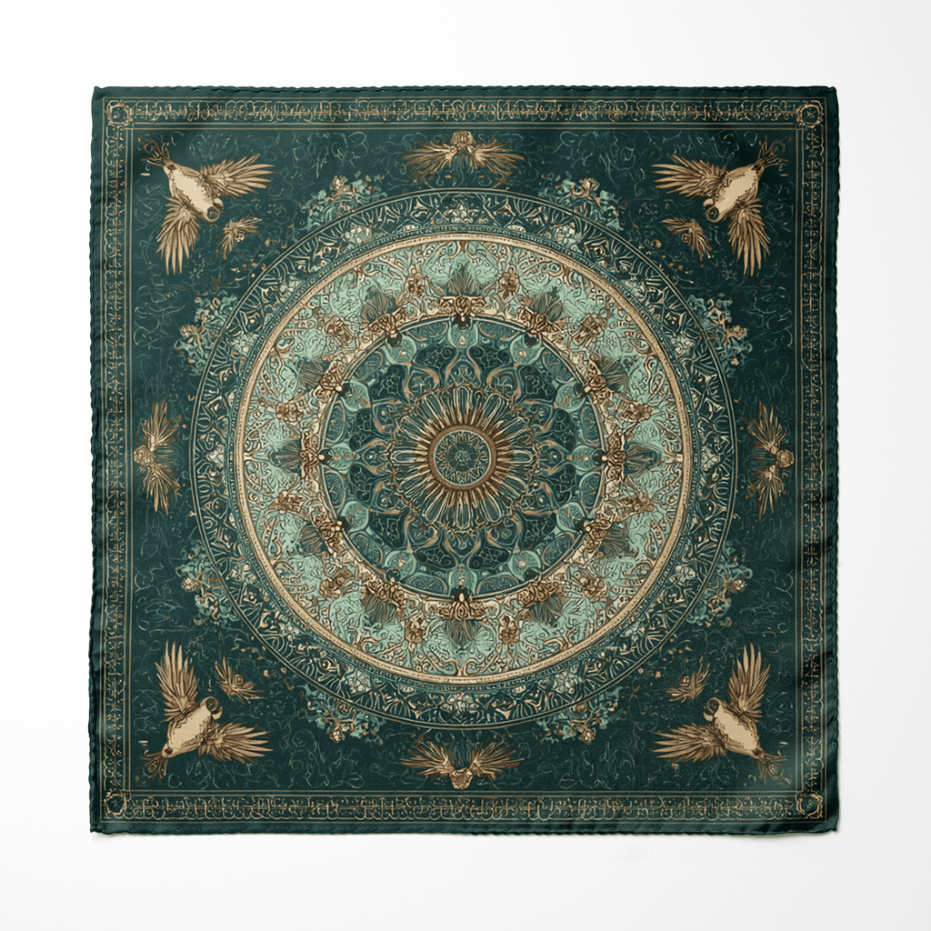 AZUREA SILK ASCOT AND POCKET SQUARE SET – PREMIUM COLLECTION