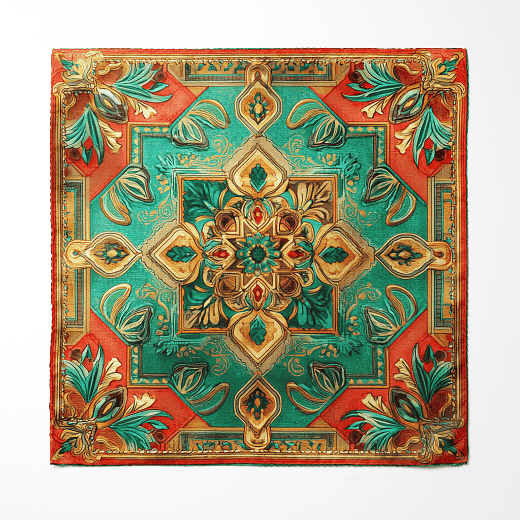 ALHAMBRA SILK ASCOT AND POCKET SQUARE SET – PREMIUM COLLECTION