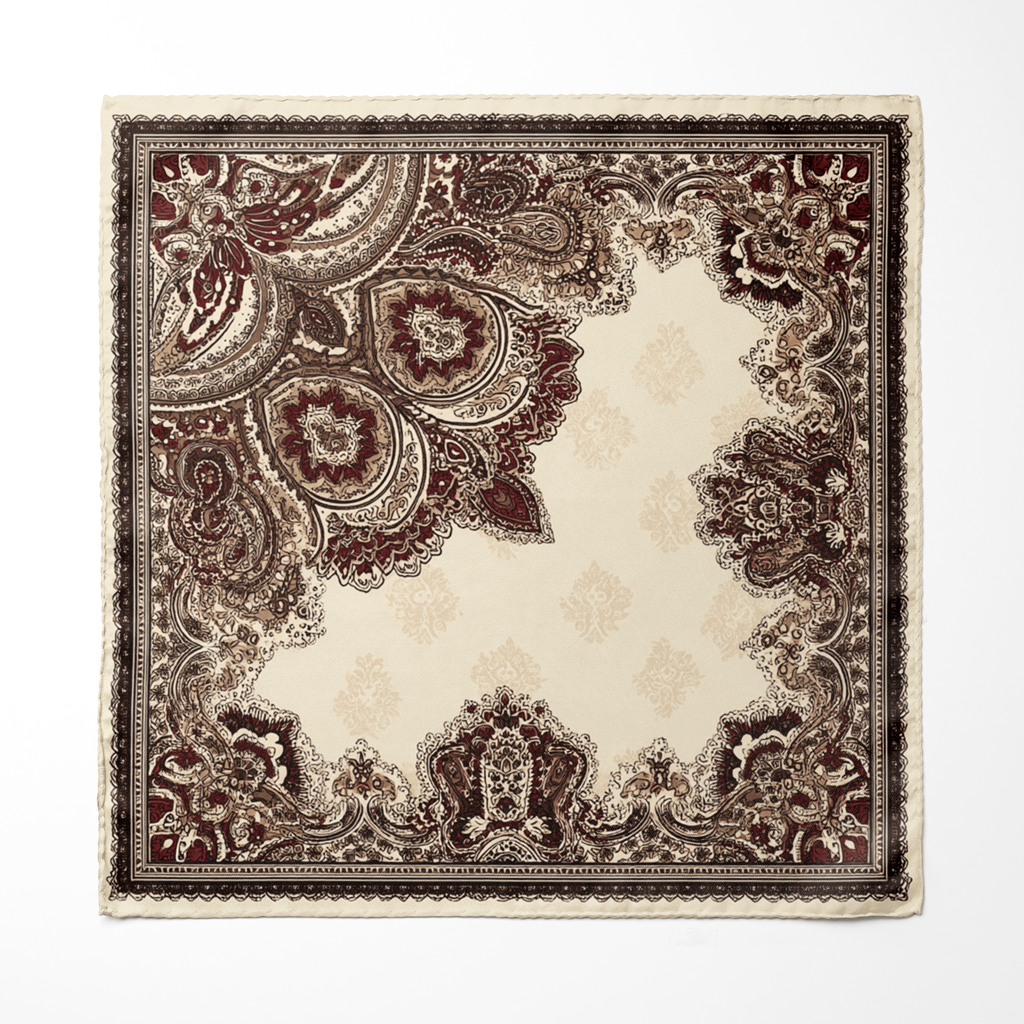 BAHAR SILK ASCOT AND POCKET SQUARE SET – PREMIUM COLLECTION