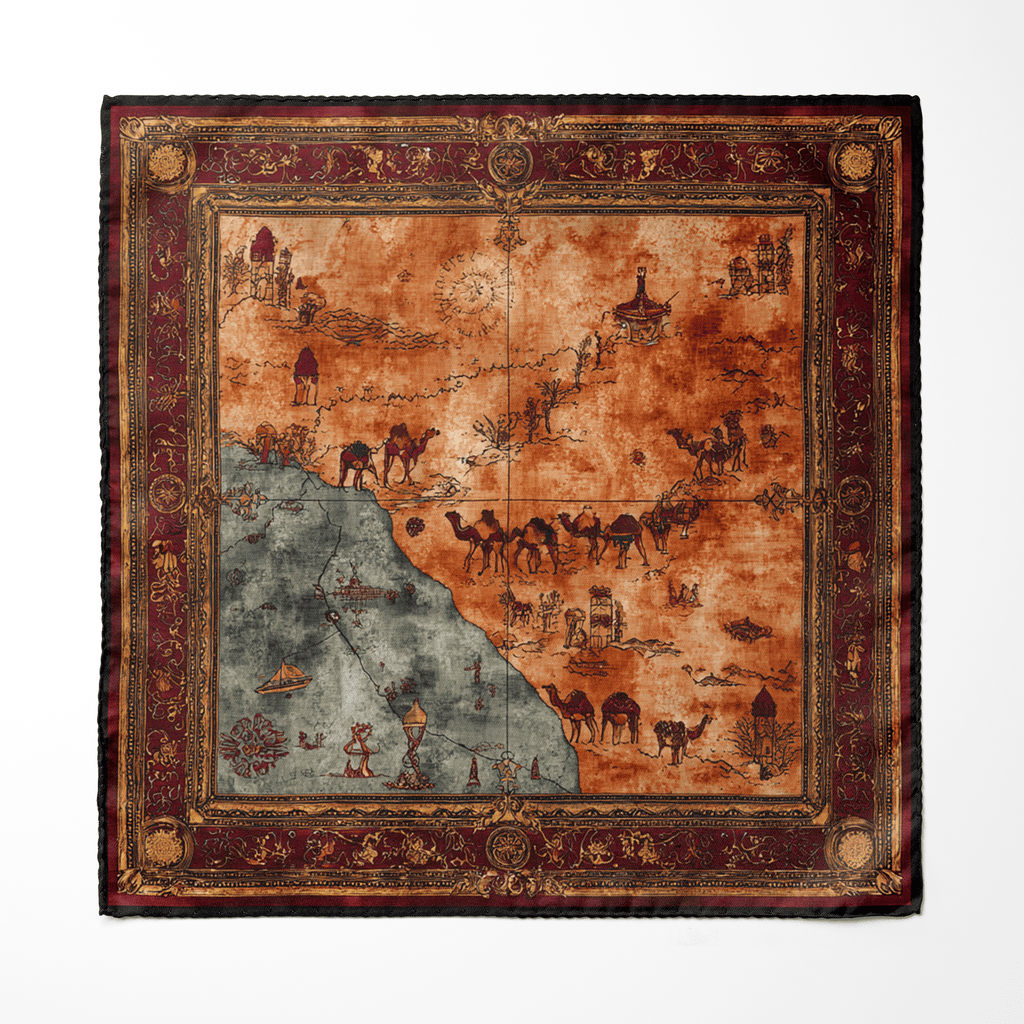 CARAVANA SILK POCKET SQUARE